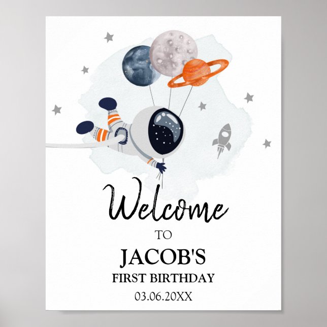 Affiche Espace extra-atmosphérique Galaxie Astronaut Boy B (Devant)