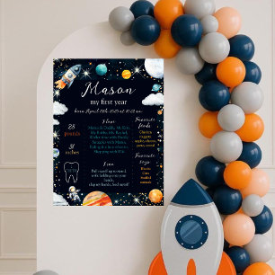 Affiche Espace extra-atmosphérique Mon premier anniversair