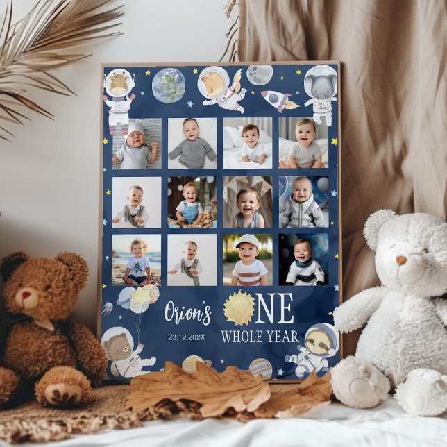 Affiche Espace extra Safari Anniversaire Photo Jalon (Créateur téléchargé)