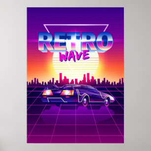 Affiche Espace Synthwave : Rétrowave