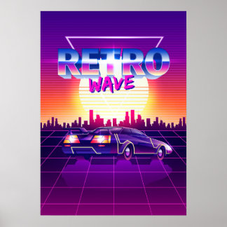 Affiche Espace Synthwave : Rétrowave