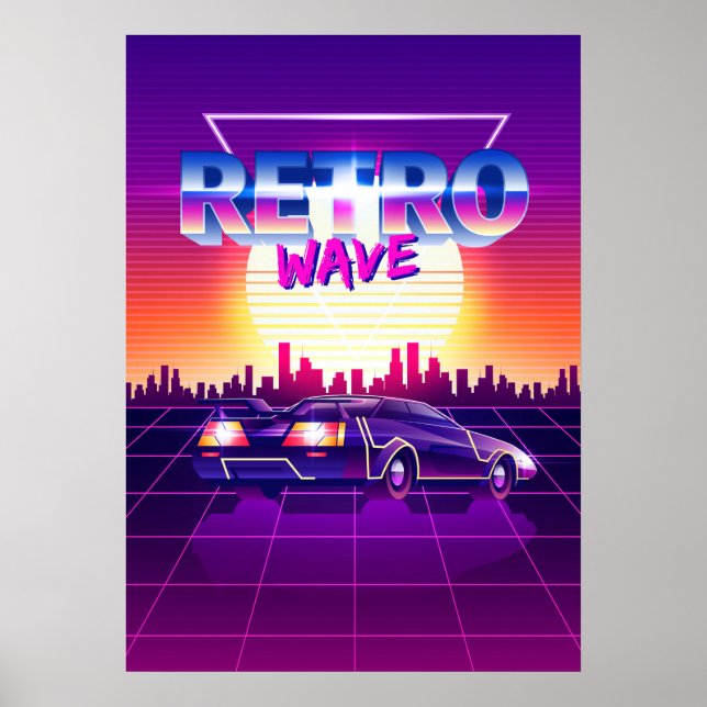 Affiche Espace Synthwave : Rétrowave (Devant)