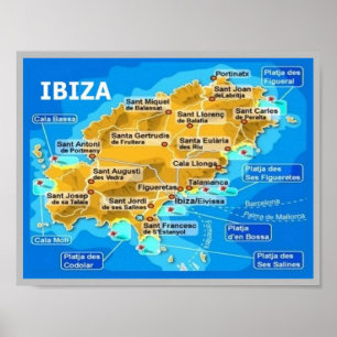 Affiche Espagne - Baléares - Ibiza - Eivissa -