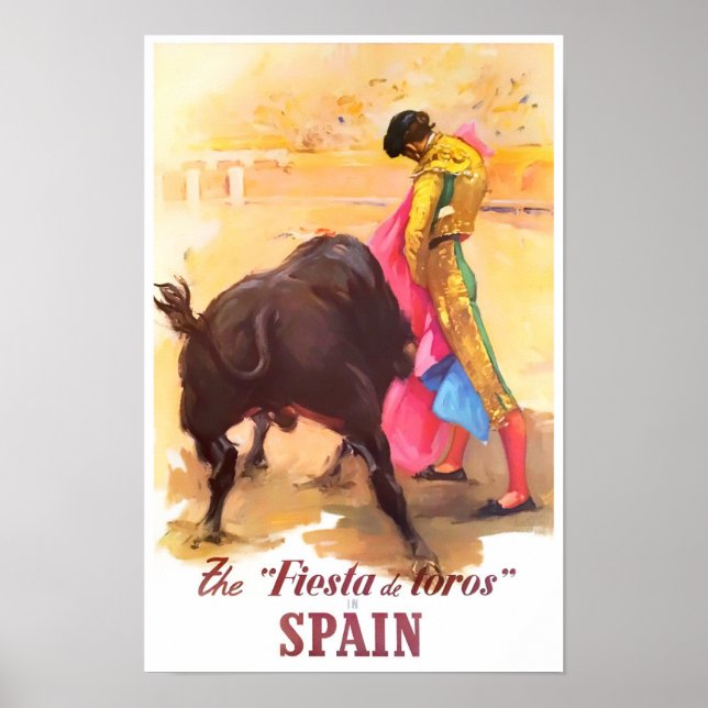 Affiche Espagne Fiesta de Toros voyage vintage (Devant)