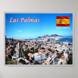 Affiche Espagne - Îles Canaries - Grande Canarie -