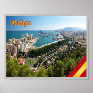 Affiche Espagne - Malaga -