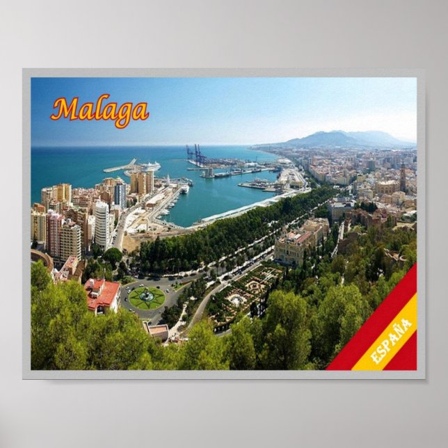 Affiche Espagne - Malaga - (Devant)