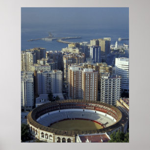 Affiche Espagne, Malaga, Andalousie Vue de la Plaza de Tor