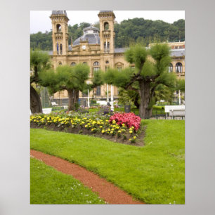 Affiche Espagne, Saint-Sébastien. Station balnéaire popula