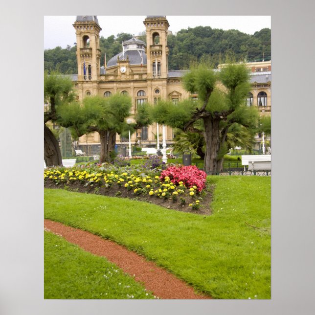 Affiche Espagne, Saint-Sébastien. Station balnéaire popula (Devant)