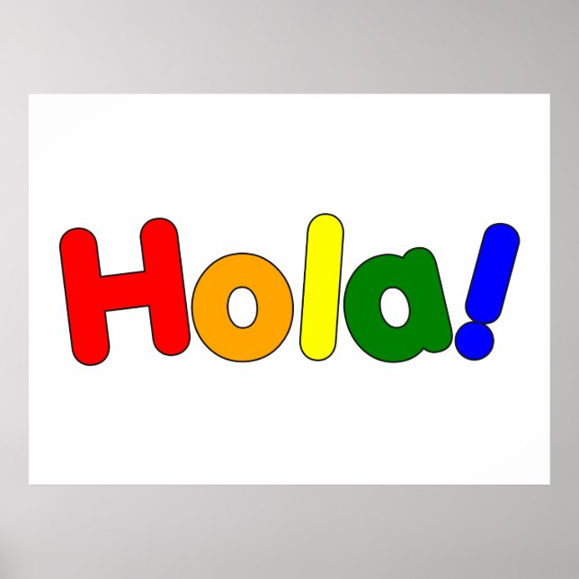 Affiche Espagnol Rainbow Hello : Espanol Iris Hola (Devant)