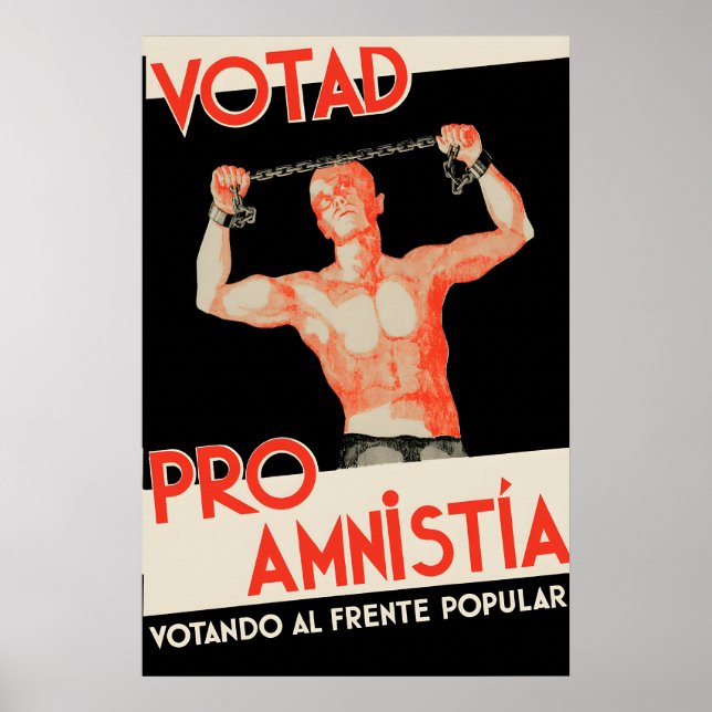 Affiche espagnole d'avant-guerre civile Votez pour (Devant)