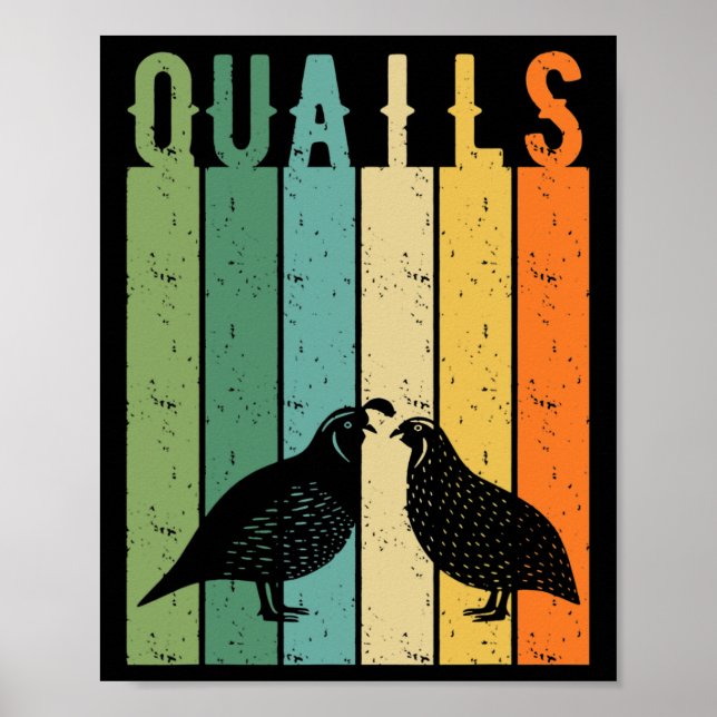 Affiche Espèce de caille oiseau éleveur de cailles ornemen (Devant)