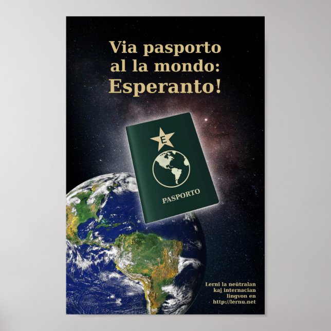 Affiche Espéranto passaporte (Devant)