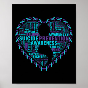 Affiche Espère la prévention du suicide Sensibilisation Co