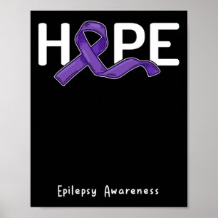 Affiche Espère Purple Ribbon Epilepsie Mois de sensibilisa
