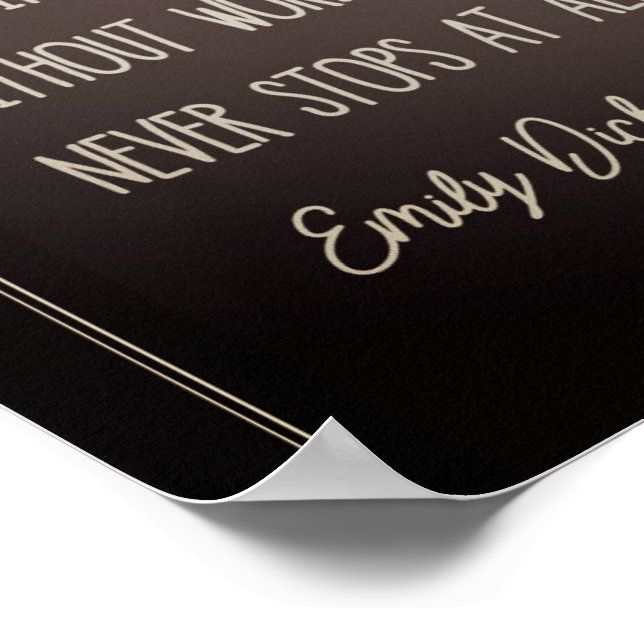 Affiche ESPÉRER UNE CHOSE Avec Des Plumes (Coin)