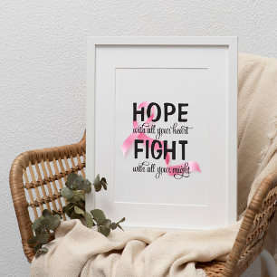 Affiche Espérez de tout votre cœur Cancer