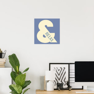 Affiche Esperluette Relax Minimaliste