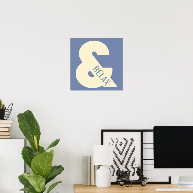 Affiche Esperluette Relax Minimaliste (Bureau à domicile)