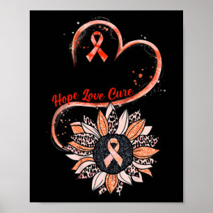 Affiche Espoir Amour Cure Combattant Tournesol Rsd Crps Se