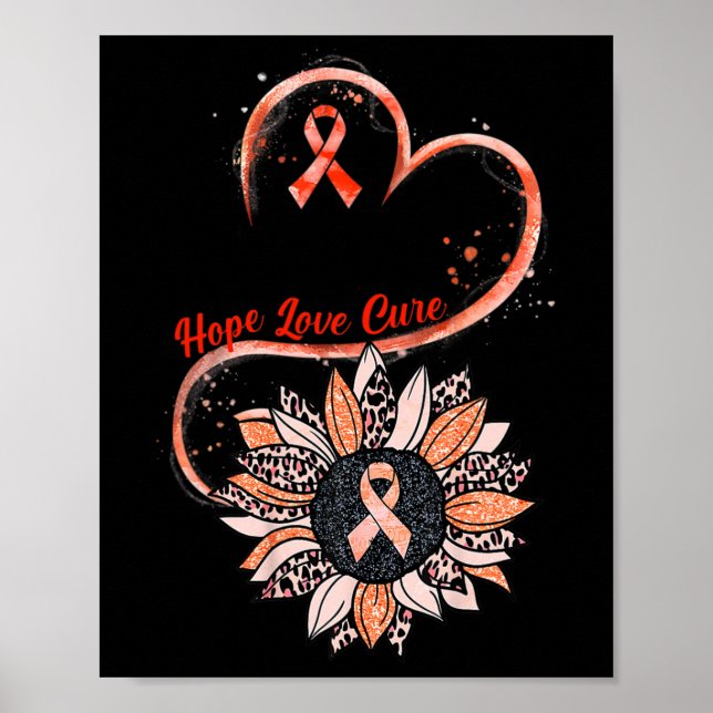 Affiche Espoir Amour Cure Combattant Tournesol Rsd Crps Se (Devant)