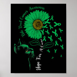Affiche Espoir D'Une Cure Tournesol Noir Chat Bile Duct Ca