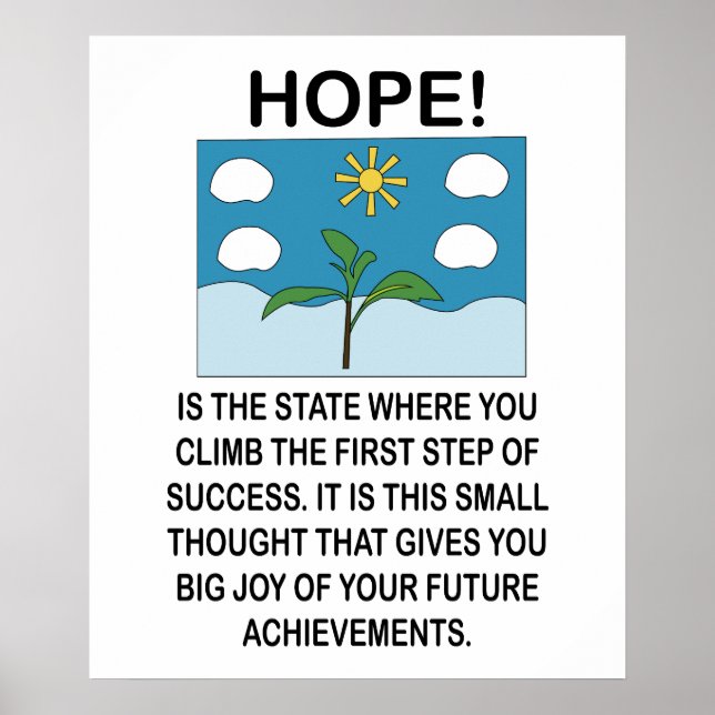 Affiche Espoir et inspiration motivationnel (Devant)