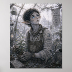 Affiche Espoir / Jardinier / Serre en verre