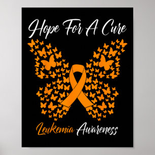 Affiche Espoir pour une guérison papillon leucémie cancer