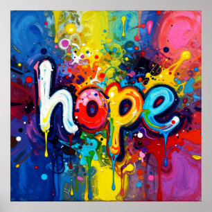 Affiche Espoir Style Graffiti Abstrait 104