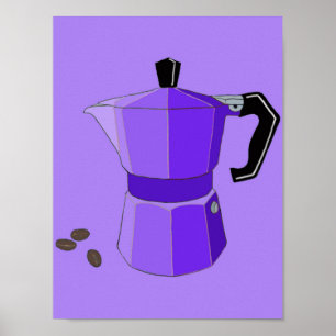 Affiche Espresso Arc-en-ciel Violet
