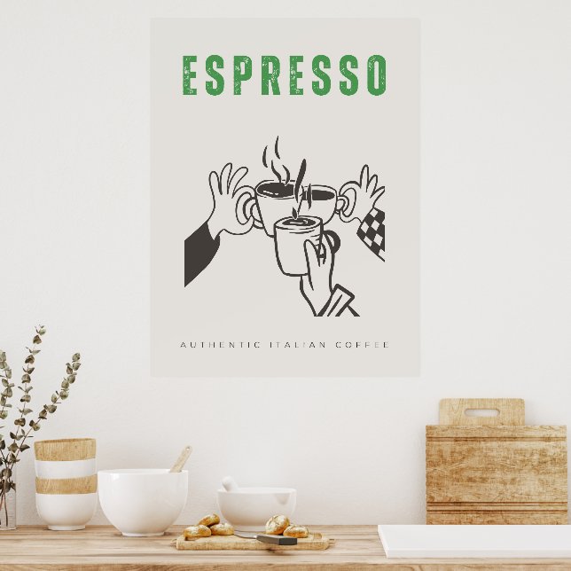 Affiche Espresso café italien (Cuisine)