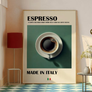Affiche Espresso Coffee Art Imprimer, Café Minimaliste