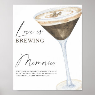 Affiche Espresso Douche nuptiale Souvenirs avec la mariée