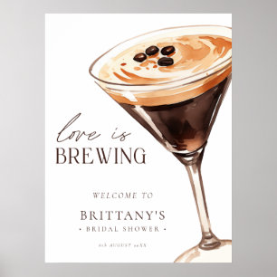 Affiche Espresso Martini Amour brasse la Fête des mariées