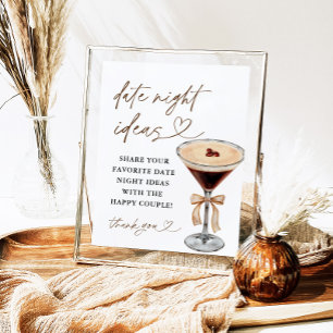 Affiche Espresso Martini Date Nuit Idées Signe