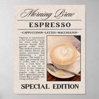 Affiche Espresso Morning Brew Wall Art