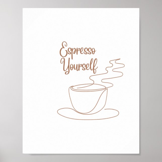 Affiche Espresso vous-même conception de texte (Devant)