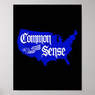 Affiche Esprit américain fier et patriotique Common Sense