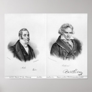 Affiche Esprit Auber et Ludwig van Beethoven