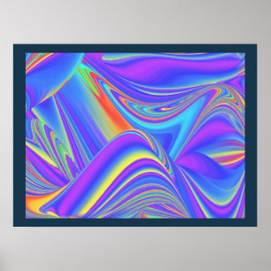 Affiche Esprit de Brise d'Été Abstrait 3D Rainbowart