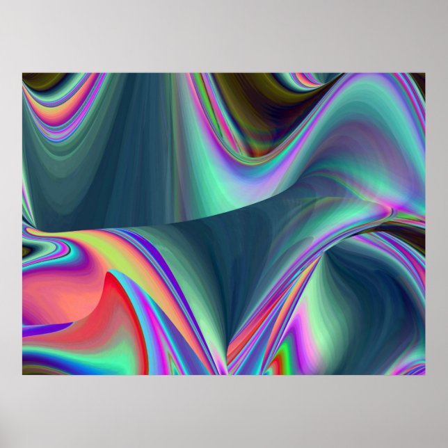Affiche Esprit de Brise d'Été Abstrait 3D Rainbowart (Devant)