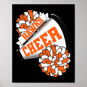 Affiche Esprit de Cheer Hawks Ck Pour L'école O 