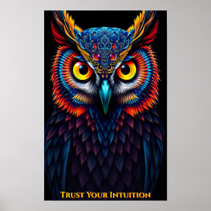 Affiche 🦉 Esprit de Chouette Mystique - Sagesse Sacrée &