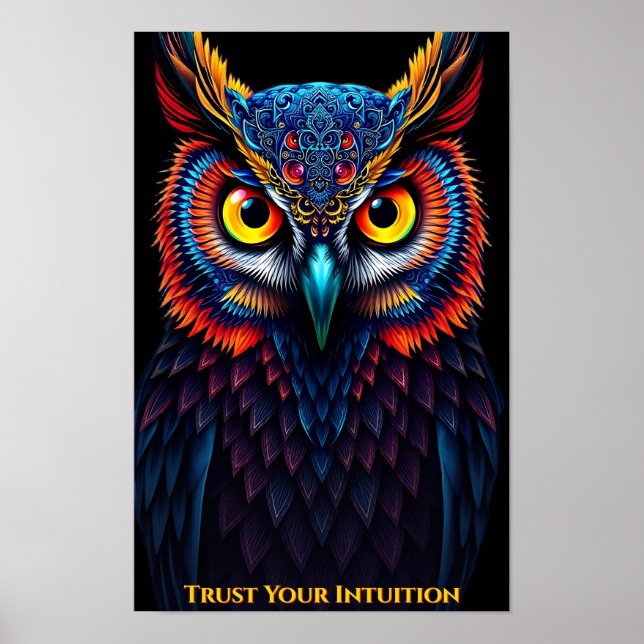 Affiche 🦉 Esprit de Chouette Mystique - Sagesse Sacrée &  (Devant)