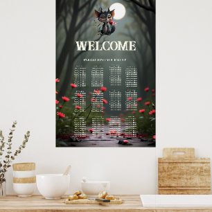 Affiche Esprit de la forêt de Lune malicieuse de Fleur éca
