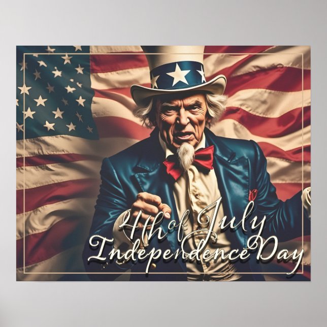 Affiche Esprit de liberté en rouge, blanc et bleu (Devant)