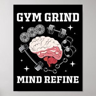 Affiche Esprit de salle de sport raffiné Bodybuilding drôl