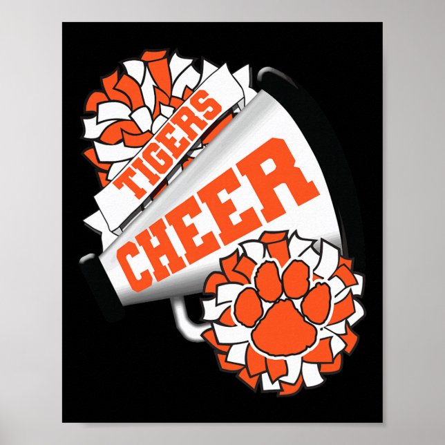 Affiche Esprit d'équipe de cheerleading des Tigres pour la (Devant)